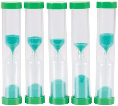 Set clepsidra pentru copii Bigjigs - 5 buc. 1 minut fiecare