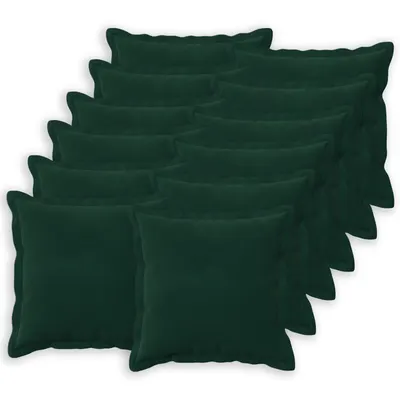 vidaXL Pernă cu pernă HOUTEN 12 buc. Verde închis Catifea