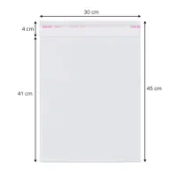 Pungi cu clapetă adezivă - lungimi între 45 și 100cm (set 100 buc) - 30x45cm