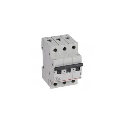 Siguranta automata MCB RX³ 6000 - 3P 400 V~ - 10 A - B curba - alimentare tip furca