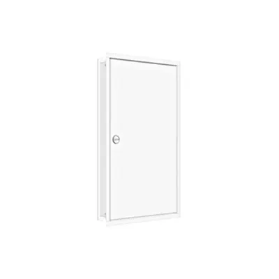 Flush-mounted frame flat + door 2-18, 3-part system, 100mm