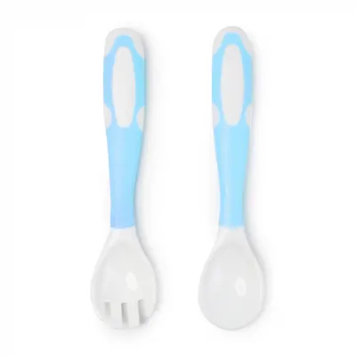 Set Tacamuri pentru Bebelusi Silicon si Plastic - Albastru - Nurio