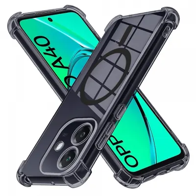 Husa MagSafe pentru Oppo A3 4G, Techsuit, Shockproof Clear, Fumurie