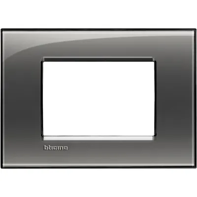 Rama ornament 3 module Bticino Living Light LNA4803KF, cenusiu