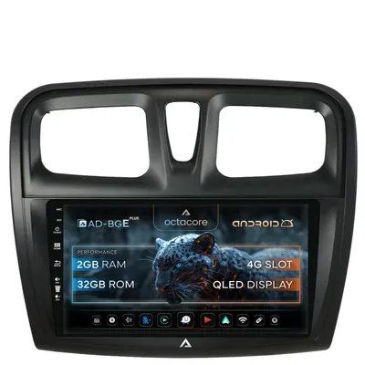 Navigatie Dacia Logan Sandero, Android, E-Octacore 2GB RAM + 32GB ROM, 9 Inch - AD-BGE9002+AD-BGRKIT375