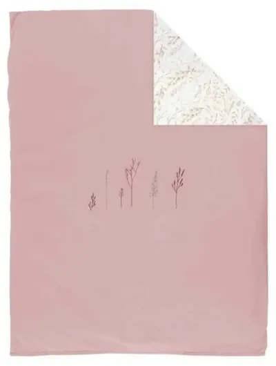 Pătură pentru leagăn Bimbidreams - NIZA, 80 x 100 cm, alb/lila