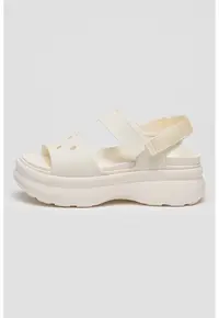 Sandale flatform Soho - Alb murdar