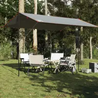 Gossi prelata de camping, gri si portocaliu, 400x294 cm, impermeabila