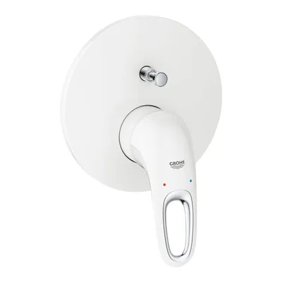 Baterie cada incastrata culoare alba, cu 2 cai, Grohe Eurostyle