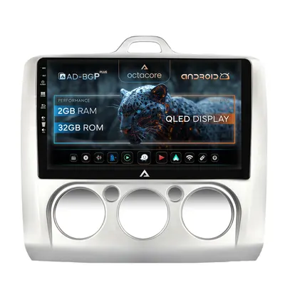Navigatie Ford Focus MK2 (2004-2011), Clima Manuala, Android, P-Octacore 2GB RAM + 32 ROM, 9 Inch - AD-BGP9002+AD-BGRKIT112