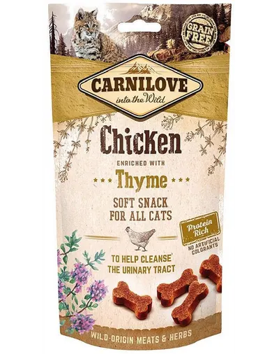 CARNILOVE Gustari semi-umede pentru pisici pui si cimbru 50 g
