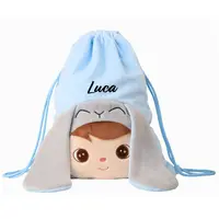 Saculet personalizat Iepuras Baietel
