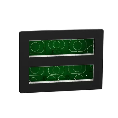New Unica - statie de lucru - incastrat - 2 x 8 module - antibacterian - antracit