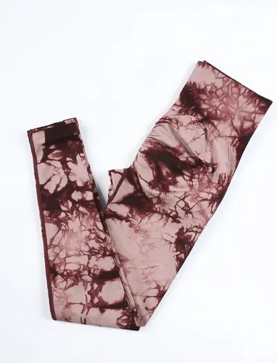 Colanti Sala WNY PRO Tie Dye, Fara Cusatura, Modelatori, Cu Talie Inalta, Roz Si Grena - XL, MIX13510-930