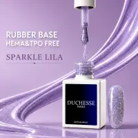 Rubber Base HEMA & TPO FREE, Nuanta SPARKLE LILA, 10 ml - Default Title