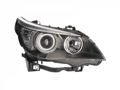 Far dreapta (H7, reglaj electric, cu motoras, fundal negru) BMW Seria 5 2003-2007