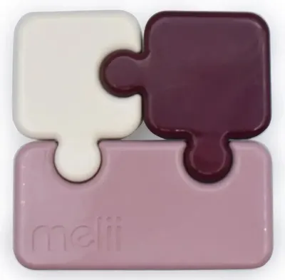 Cutie pentru mâncare Melii Luxe - Puzzle, 850 ml, roz