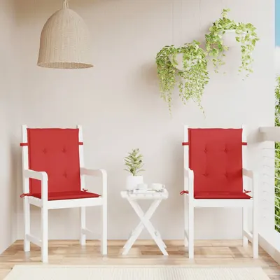 vidaXL Perne cu spătar mic, 2 buc. roșu 100x50x3 cm textil oxford