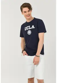 Tricou cu imprimeu logo Gayley - Bleumarin