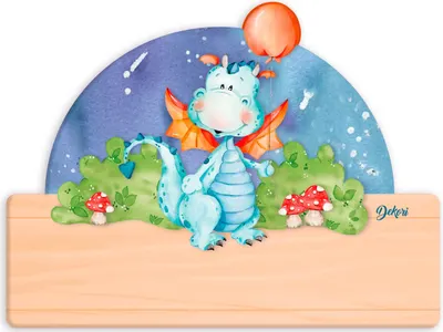 Tabel din lemn Haba - Dragon, nume cu litere bulgare