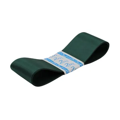 Panglica lucioasa textila VERDE INCHIS 38mm x 2m