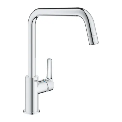 Baterie bucatarie Grohe Start 30470000, 3/8, pipa inalta, tip U, pivotanta, monocomanda, crom