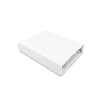 Cearceaf cu elastic, Qmini, Pentru patut co-sleeper, Aurora, Dimensiune 76 x 43 cm, Din bumbac jersey, Material certificat Oeko Tex Standard 100, White