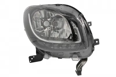 Far Dreapta (H4 LED, fara motoras, culoare insert: negru, culoare semnalizator: transparent) potrivit SMART FORFOUR, FORTWO