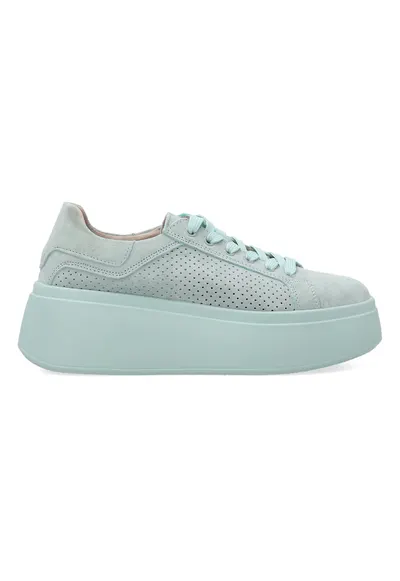 Pantofi sport din piele intoarsa cu detalii perforate