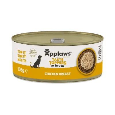 APPLAWS Taste Toppers, XS-XL, Pui, conservă hrană umedă câini, (în supă), 156g