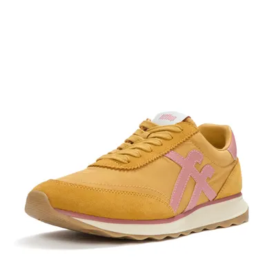 FITFLOP FitFlop Retro-Q FF Fabric/Suede Sneakers KURKUMA 43