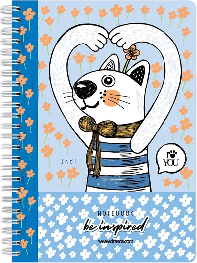 Caiet spiralat Drasca Be Inspired - Indi, A5, 80 de coli