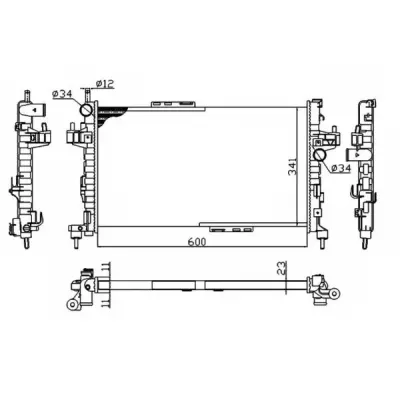 Radiator, racire motor NRF 54753A