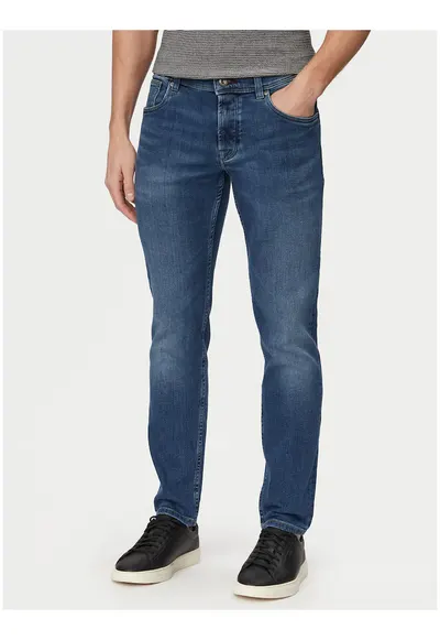 Blugi barbati - slim fit - bumbac si lyocell - Albastru