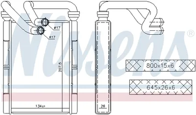 Schimbator caldura incalzire habitaclu potrivit TOYOTA YARIS, YARIS VERSO 1.0-1.5 04.99-11.05