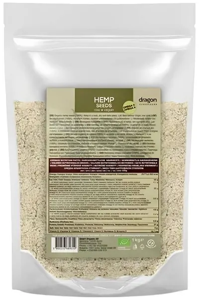 Semințe de cânepă, decojite, 1 kg, Dragon Superfoods