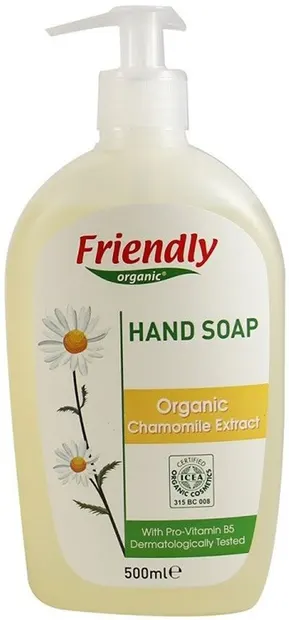 Sapun lichid de maini Friendly Organic - cu extract de musetel, 500ml