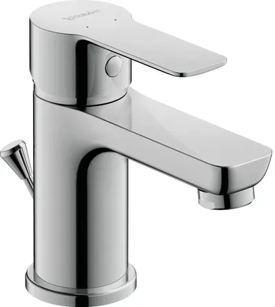 Baterie lavoar Duravit A.1 A11010001010, marime S, cartus ceramic, monocomanda, 125 mm, ventil, Crom lucios