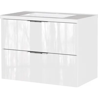 Dulap sub chiuvetă alb suspendat cu aspect lucios 81x61 cm Celano – Germania
