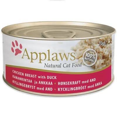 Applaws Cat Cons Piept Pui si Rata 70 g