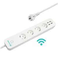 Prelungitor Smart WiFi AlecoAir G08-SP8S, 4 Porturi USB, 4 Prize AC, Control energetic, Timer, Programare saptamanala