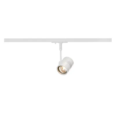 Iluminat decorativ pe sina, BIMA Melodii GU10, pata alba pentru 240V pista 1 faza, cu un singur intitulat, QPAR51, alb mat, max. 50W, inclusiv. adaptor 1 faza