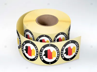Rola etichete autoadezive personalizate Made in Germany , diametru 40 mm, 1000 buc rola