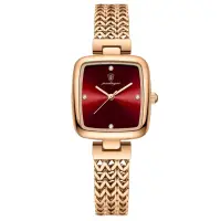 Ceas de dama Poedagar CS1914, otel inoxidabil, rose gold, cadran visiniu