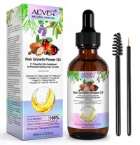 Ulei premium 100% Natural, Formula Puternica pentru Cresterea Parului si Tratarea Scalpului cu 11 Uleiuri, Aliver 60 ml