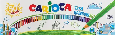 Set creioane colorate Carioca Tita Rainbow - 50 culori