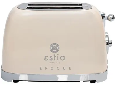 Prăjitor de pâine retro Estia - Epoque, 815W, 6 viteze, crem