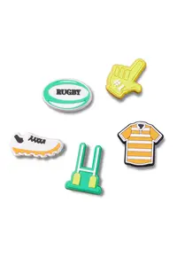 Set de talismane de cauciuc pentru saboti Jibbitz - 5 piese - Alb/Verde/Portocaliu