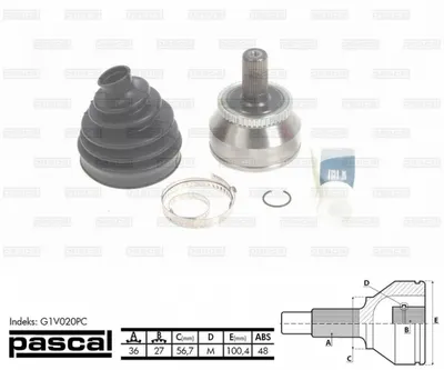 Cap planetara spre roata (36z 27z 56,7mm; ABS:48) VOLVO XC90 I 2.4D-4.4 intre 2002-2014