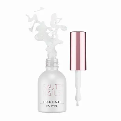 Ojă Semi Saute Nails Holo Flash Top No Wipe 8ml
